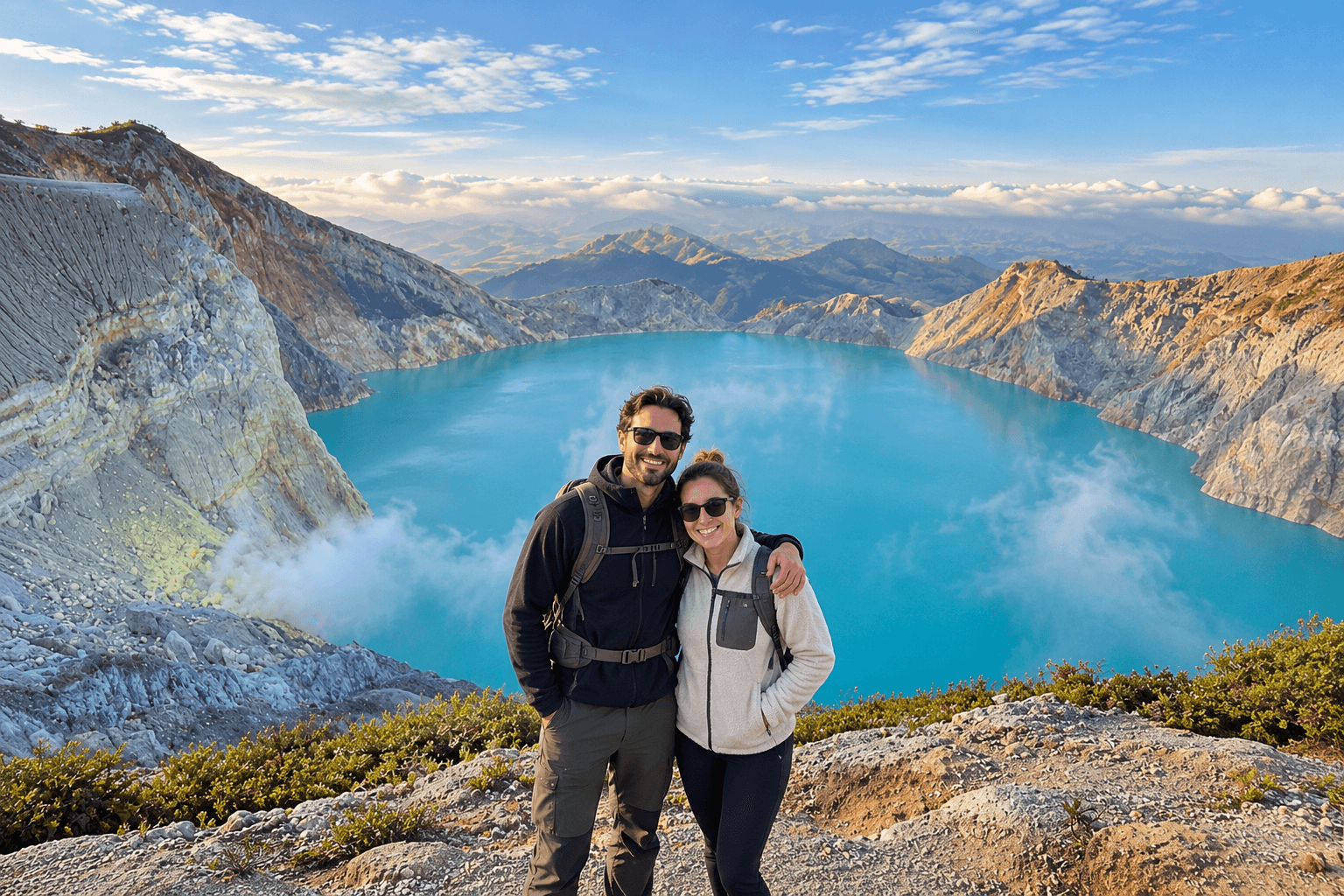 Mount Bromo Sunrise, Tumpak Sewu Waterfall, Drop Cave, & Ijen Blue Fire Tour Package tour