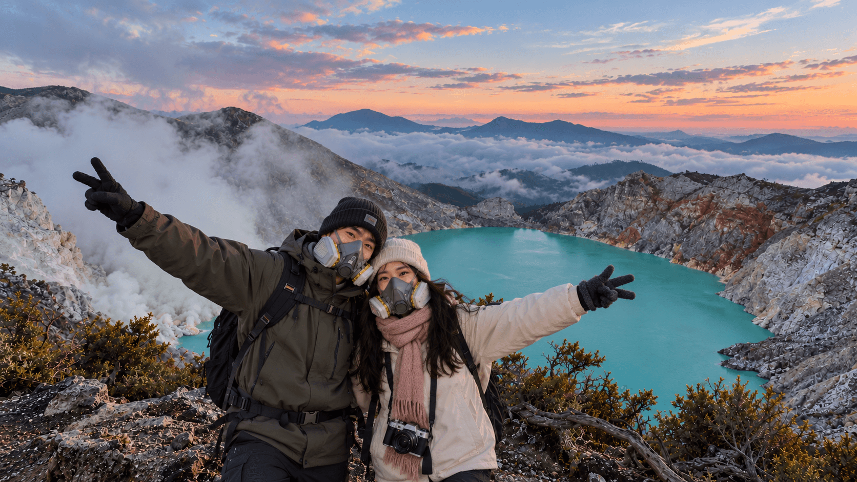 Mount Bromo Sunrise, Tumpak Sewu Waterfall, Drop Cave, & Ijen Blue Fire Tour Package tour