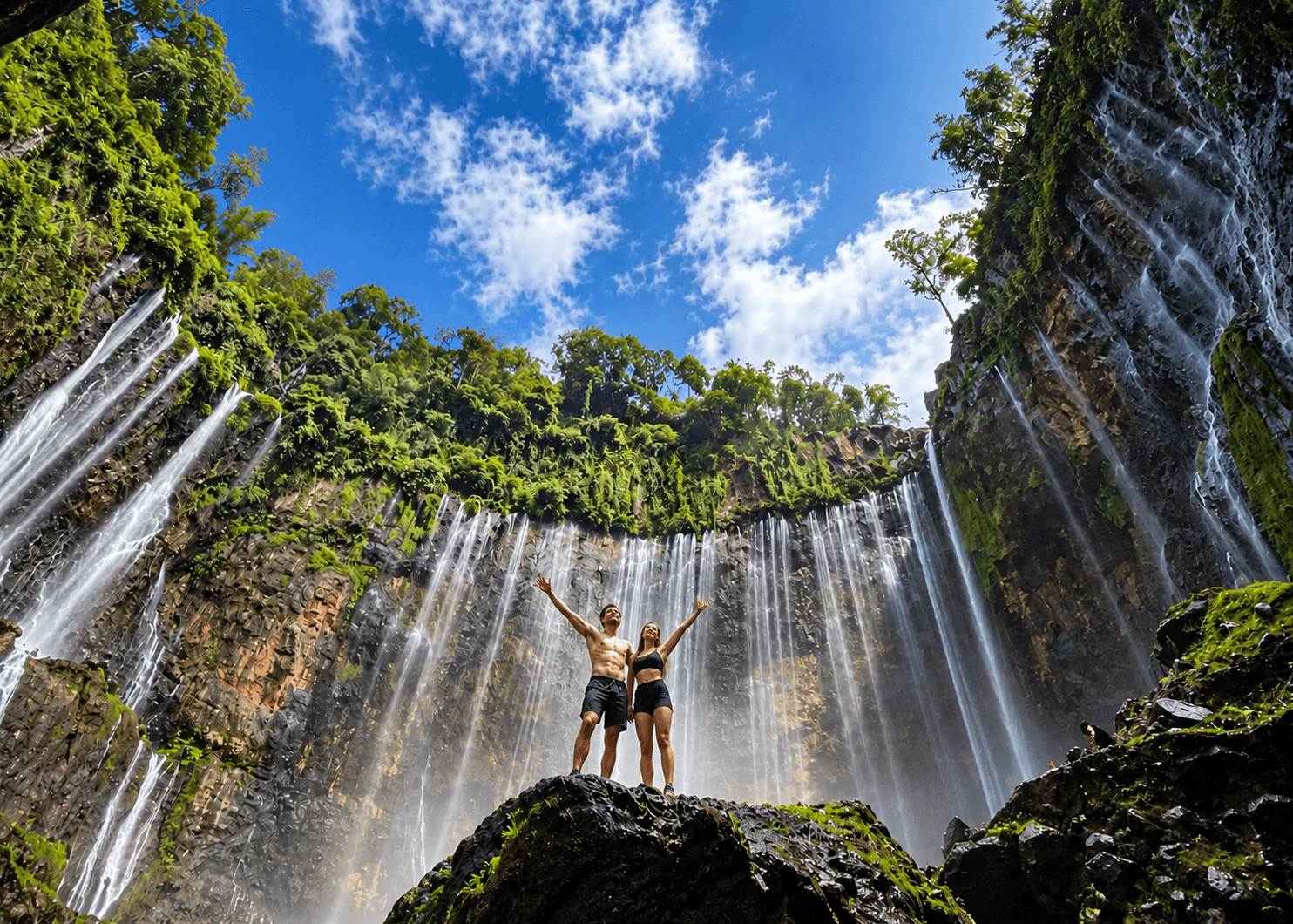 Mount Bromo Sunrise, Tumpak Sewu Waterfall, & Drop Cave Tour Package tour